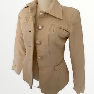 Annie Reva Retro Button-Down Wool Blend Coat Size 4